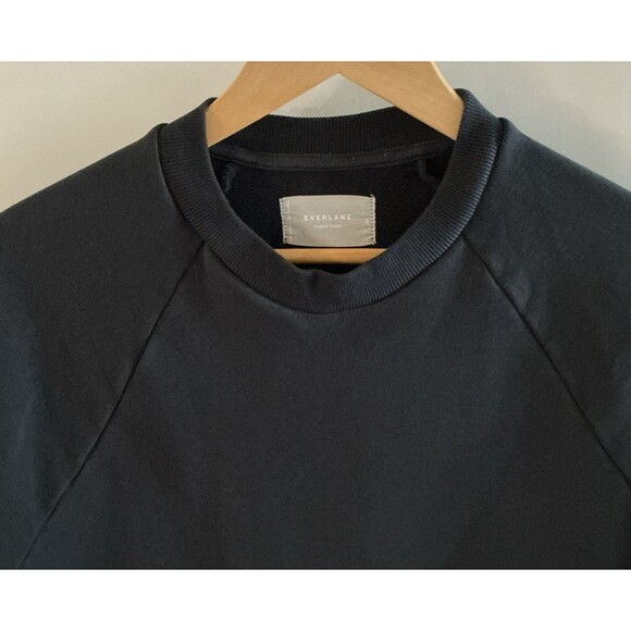 Everlane Men’s Organic Cotton Crew Neck Sweatshirt Navy Blue Size S - Picture 2 of 9